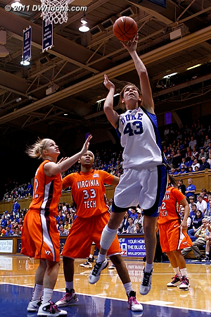 This was a good look for Alli, but a miss  - Duke Tags: #43 Allison Vernerey 