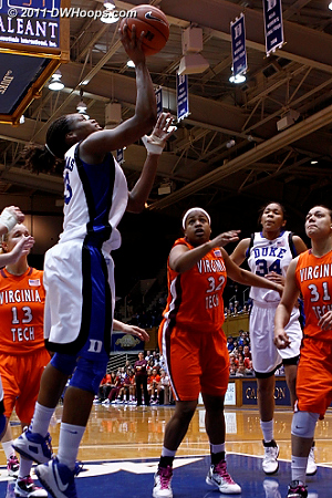 Karima follows her own miss for an easy layup  - Duke Tags: #13 Karima Christmas 