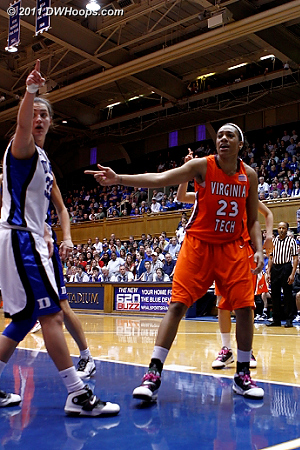 A lot of finger-pointing, but it was ultimately Duke's ball  - Duke Tags: #33 Haley Peters 