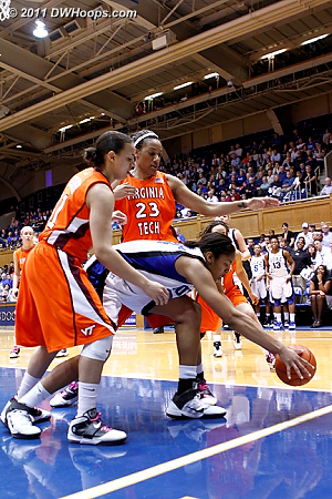 With Duke up 44 Krystal was still digging for loose balls  - Duke Tags: #34 Krystal Thomas 