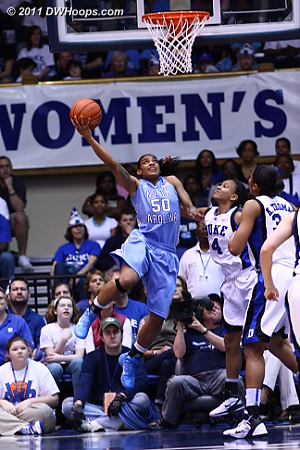 Italee Lucas looked good but the result wasn't even close.  Still UNC led by seven, 15-8.  