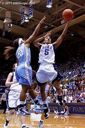 On the runout Jasmine is fouled by Degraffenreid  