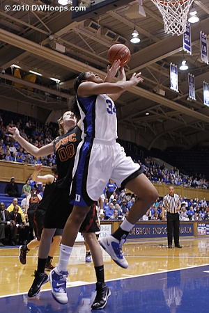 K.Thomas fouled from behind by Marinacci.  - Duke Tags: #34 Krystal Thomas 