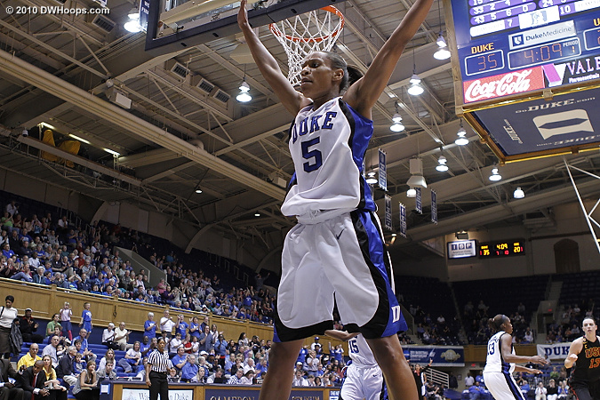 Immediately back on D after the made basket  - Duke Tags: #5 Jasmine Thomas 