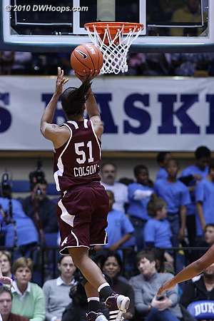 Sydney Colson hit this open look, but would go on to miss her next six.  