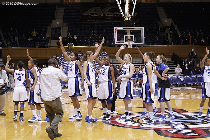 The team waves bye to the 6,114 in attendance  