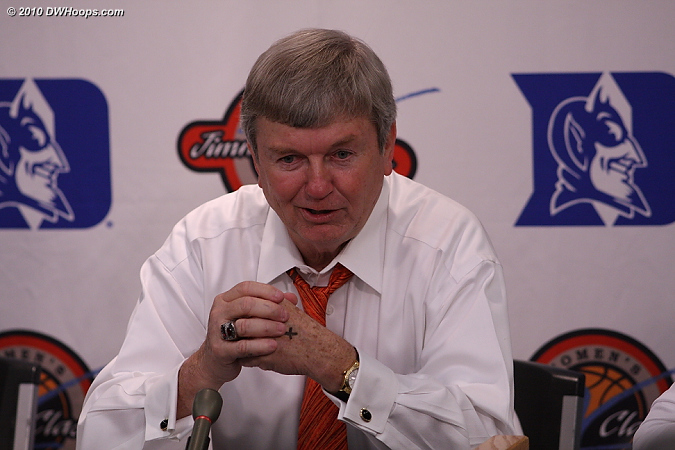 The soft spoken Coach Blair in the media room had only the nicest things to say about Cameron and its rich history, comparing it to the original Boston Garden and Wrigley Field.  
