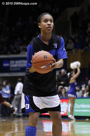Chloe Wells in pregame warmups
