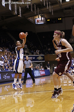 Shay Selby hits a clutch three on a kickout from Chelsea Gray to close the score to 45-44 A&M.  - Duke Tags: #3 Shay Selby 