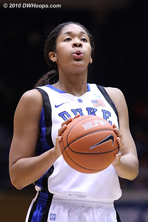 Deep breaths helped Krystal make both freebies, putting Duke ahead 46-45 with 8:48 remaining.  - Duke Tags: #34 Krystal Thomas 