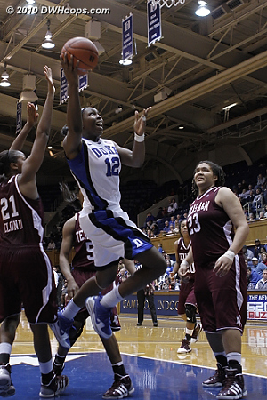 Chelsea Gray was fouled on the way to the hoop.  - Duke Tags: #12 Chelsea Gray 