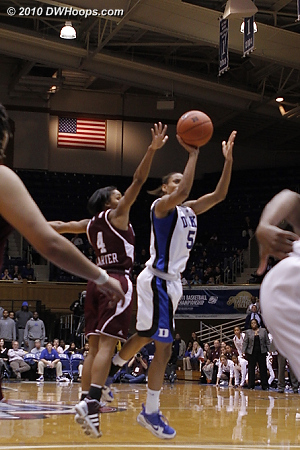 Jasmine Thomas puts up a shot that would give Duke the lead with under a minute left.  - Duke Tags: #5 Jasmine Thomas 