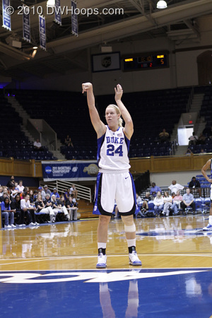 Kathleen Scheer at the line.