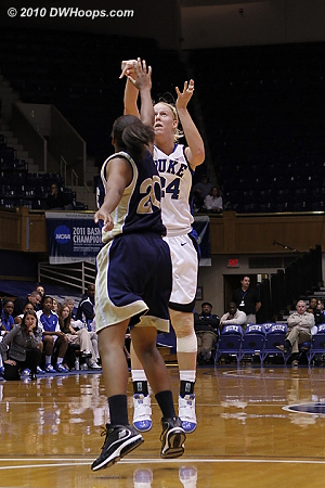 Scheer drains a trey to break the 11-11 tie, and Duke would be off to the races.  - Duke Tags: #24 Kathleen Scheer 
