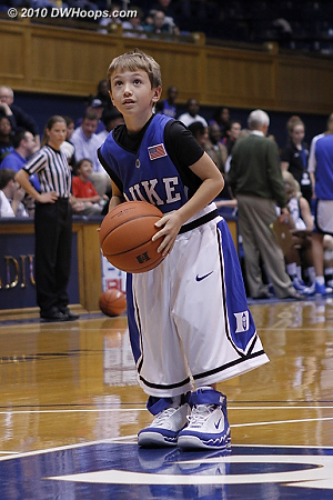 A youngster in one of the many timeout contests.  - Duke Tags: Fans 