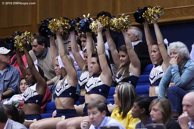 Wingate brought their cheerleaders to sit in the stands  - Duke Tags: Duke Cheerleaders 
