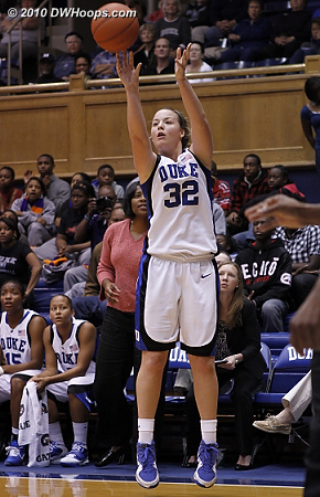 Liston fires from the corner  - Duke Tags: #32 Tricia Liston 