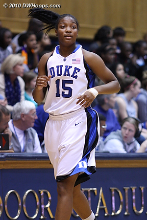 Richa Jackson back in the lineup after sitting out the Wingate game.  - Duke Tags: #15 Richa Jackson 