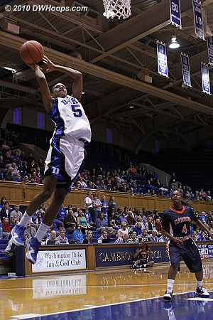 The ally-oop pass was just too high  - Duke Tags: #5 Jasmine Thomas 