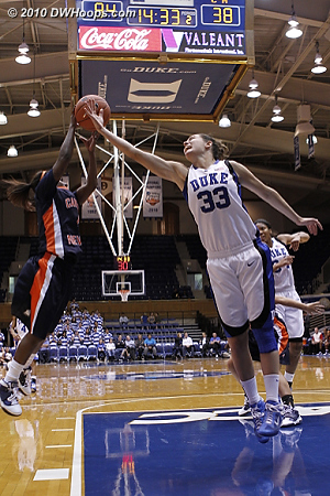 Haley Peters competes for a rebound  - Duke Tags: #33 Haley Peters 