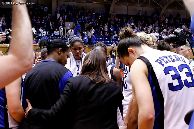 One last huddle  