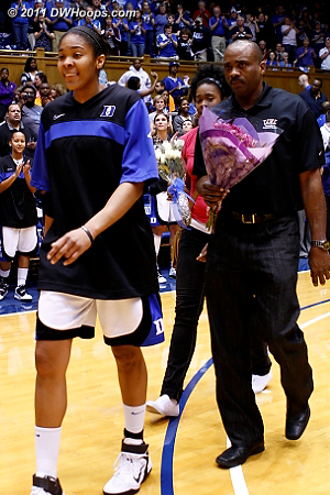 Krystal and her father  - Duke Tags: #34 Krystal Thomas 