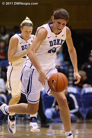 Vernerey leads a Duke fast break, trailed by Scheer