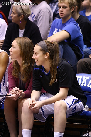 Jenna Frush waits her turn as the Duke lead swells