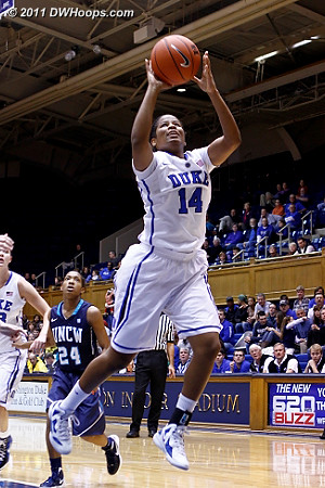 Ka'lia scores to put Duke up 98-41