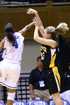 Jodie Lemons came off the bench to score nine of Pfeiffer's 16 first half points, all from behind the arc  