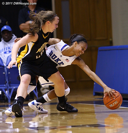 A nifty Chloe Wells steal  - Duke Tags: #4 Chloe Wells 