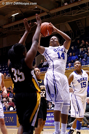 Ka'lia Johnson nets Duke's final basket of the night