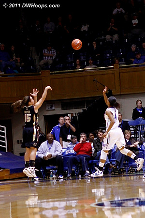 Purdue answered with a wide open three by Courtney Moses  