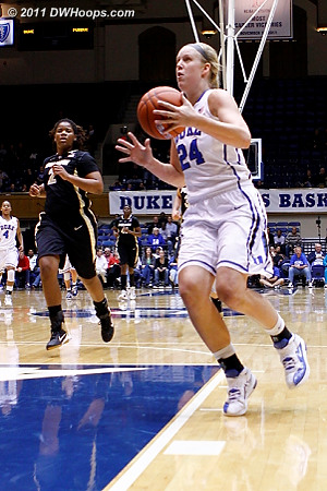 Scheer on a fast break  - Duke Tags: #24 Kathleen Scheer 