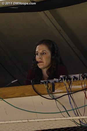Duke alum Abby Waner in the crow's nest for ESPN3  