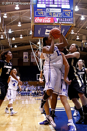 Richa works off a screen and is still fouled  - Duke Tags: #15 Richa Jackson 