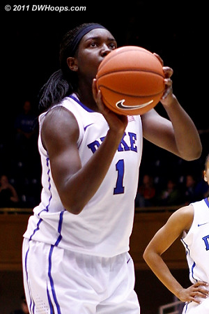Elizabeth Williams at the stripe - she was a popular player to foul