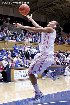 Selby tosses up a prayer after being fouled  - Duke Tags: #3 Shay Selby 