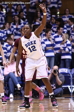 Chelsea Gray signals the Duke defense  - Duke Tags: #12 Chelsea Gray 