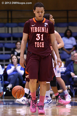 A tough night for Virginia Tech  - VT Players: #31 Monet Tellier 