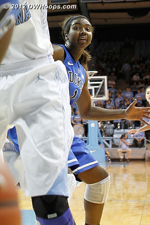 A Chelsea-eye view of Liz flashing open beyond Shegog on an inbounds play