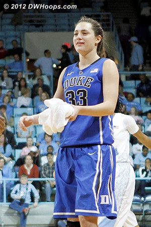Peters returned at the 10:49 mark, the Duke section chanted her name
