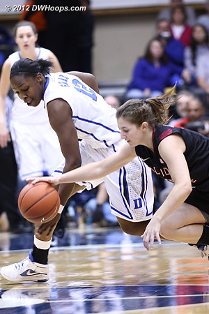 Chelsea Gray steps in to force a Rodriguez turnover  - Duke Tags: #12 Chelsea Gray 