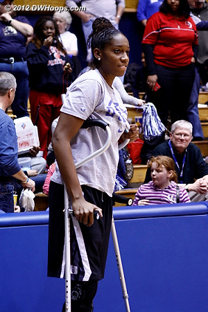 Amber Henson was in the house after knee surgery last Friday  - Duke Tags: #30 Amber Henson 