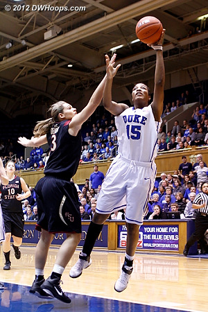 Richa Jackson converts a fast break layup from Haley Peters to put Duke up by six.  FSU gets a 30 second time out.  - Duke Tags: #15 Richa Jackson 