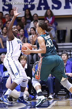 Liz on D, about to force a turnover