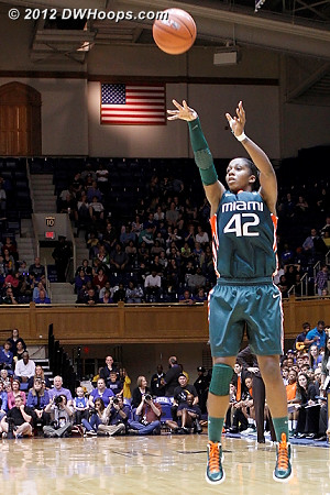 Miami - ultra-versatile ACC Player of the Year Shenise Johnson