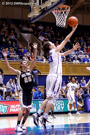 Haley missed her trademark reverse layup