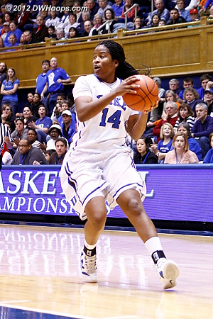 Ka'lia showed good judgement in a two-on-one break in pulling up short to pass