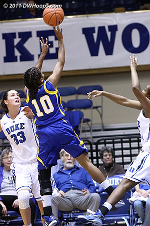 Kami Phillips (10) missed her only shot  
